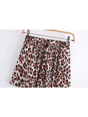 Women's Leopard Print Bohemian Pants | S-L