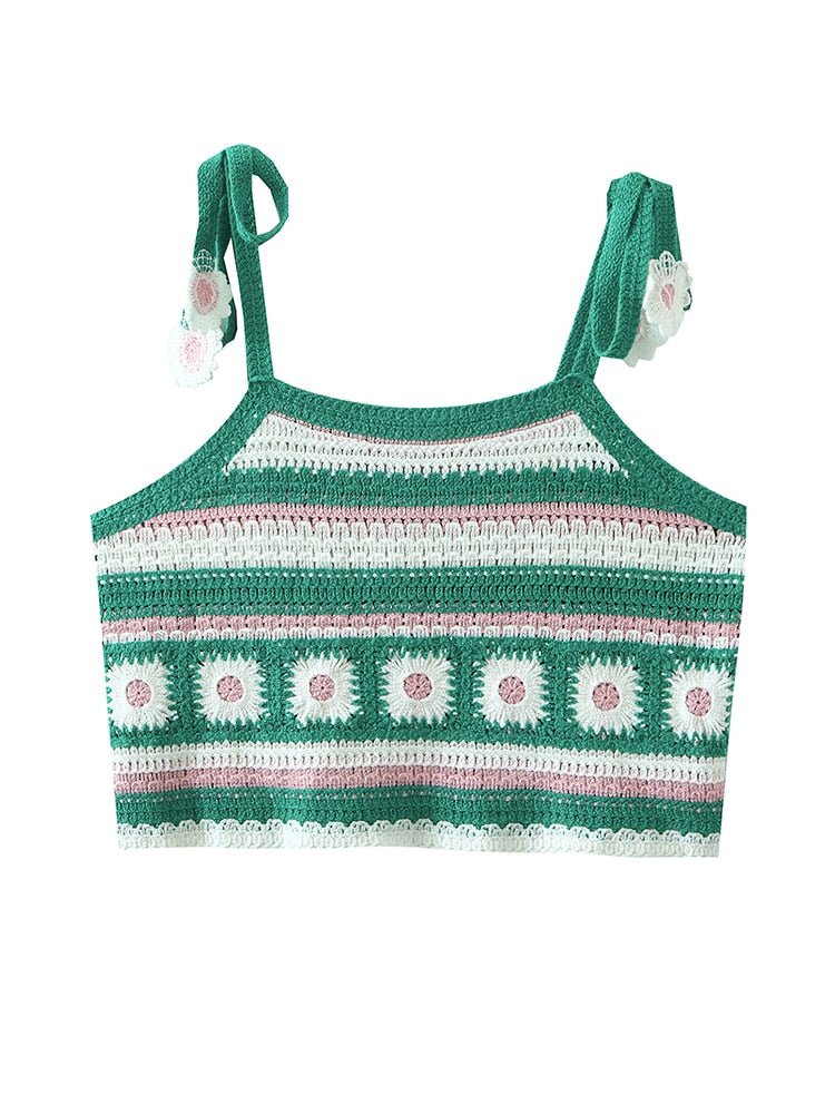 Bohemian Beach Crop Top | Knitted Cotton | Various Colours | Free Size