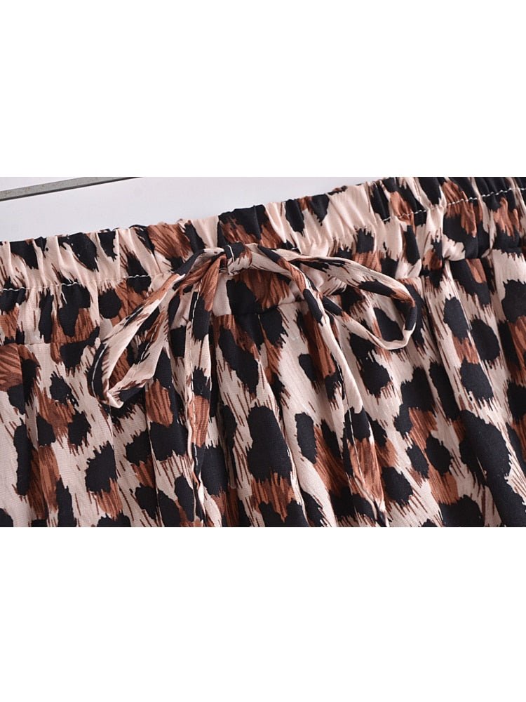 Women's Leopard Print Bohemian Pants | S-L