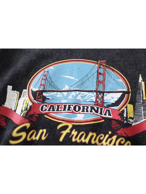 San F Acid Washed O-Neck T-shirt | S-XL