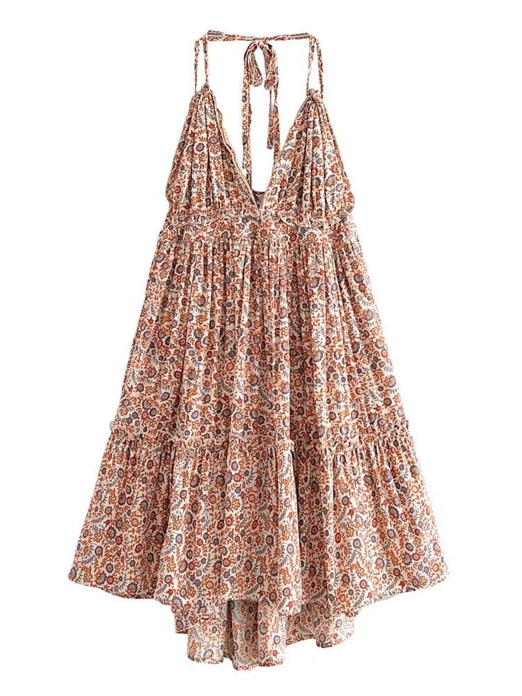 Women's Bohemian Beach Mini Dress | Strapless Sundress | S-L | Various Colours