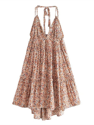 Women's Bohemian Beach Mini Dress | Strapless Sundress | S-L | Various Colours