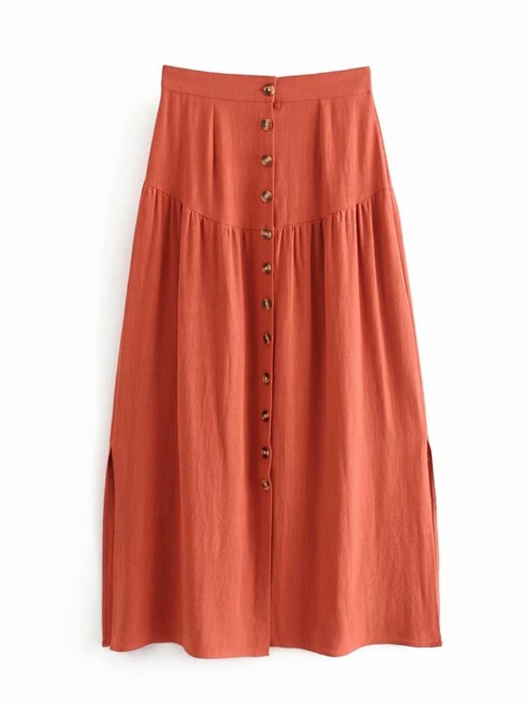 Classy Styled Hippie Skirt | Cotton | Red / Black | S-XL