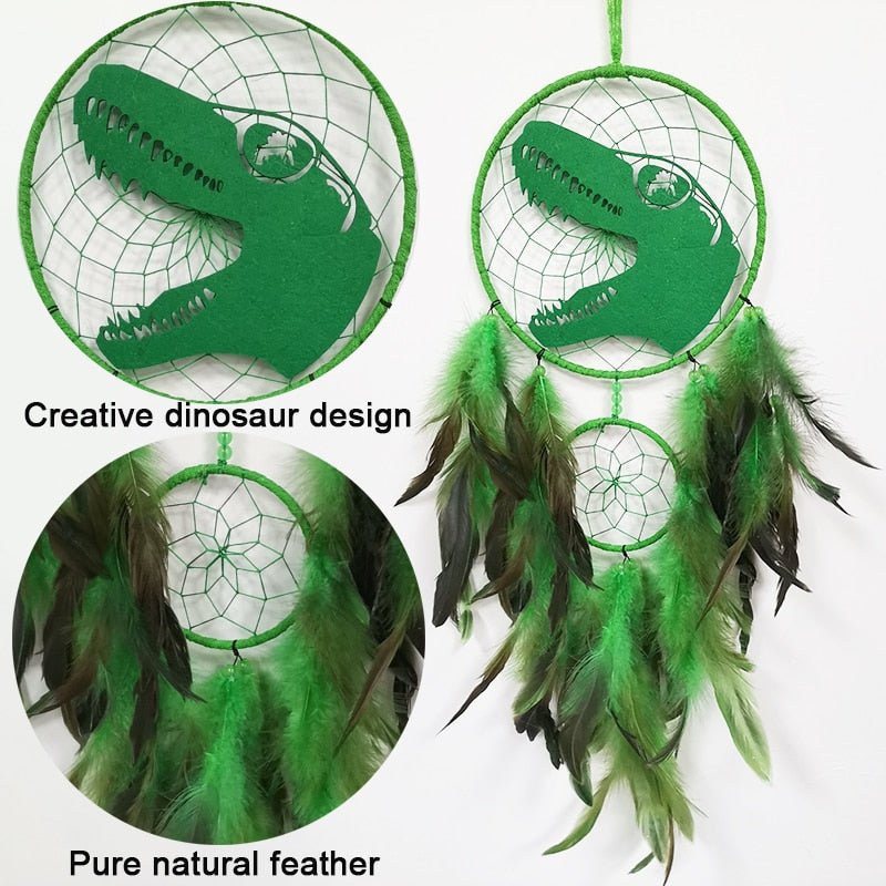 Cool Boys Dinosaur Dream Catcher | Green T-Rex
