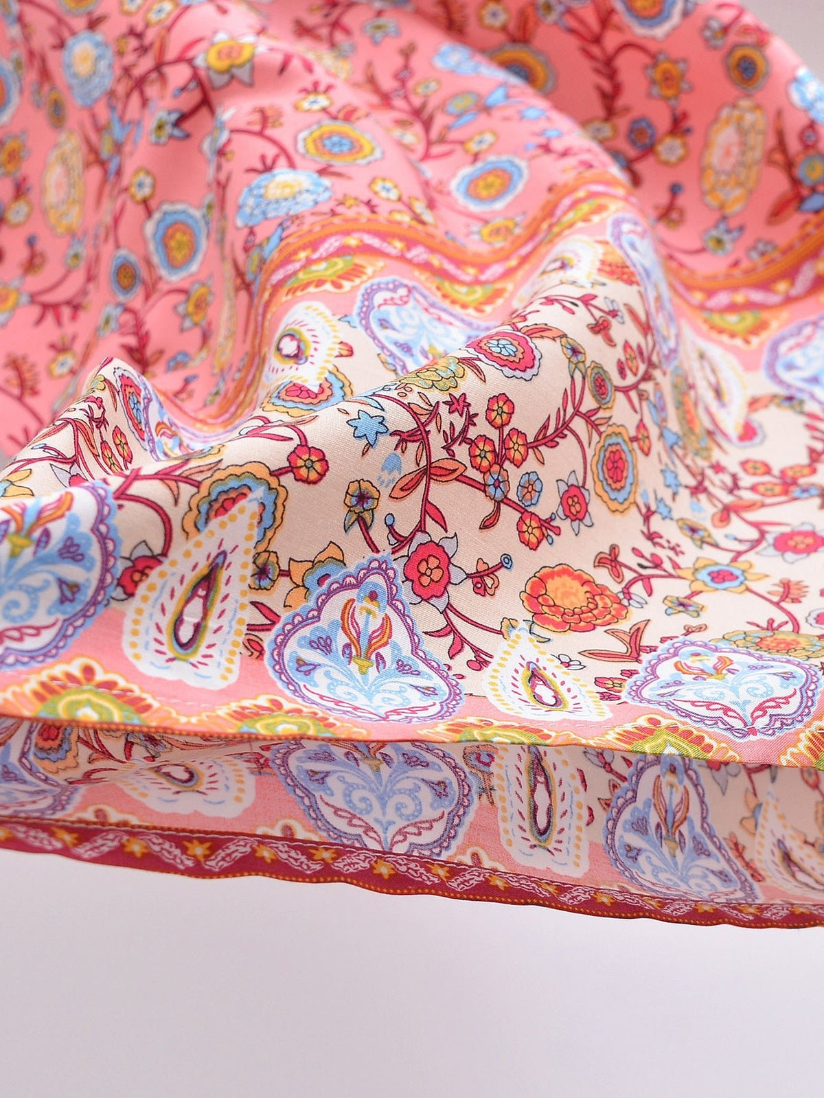 Women's Full Length Red Floral Printed Boho Jumpsuit | Strapless + V-neck | S-L