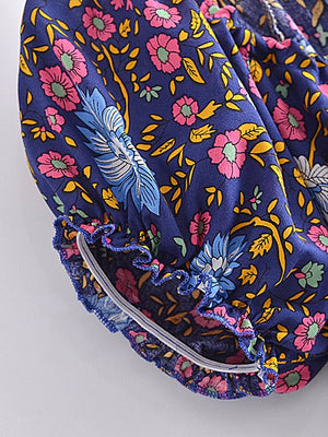 Colourful Chic Beach Short Sleeve Crop Top With Bohemian Ruffles | S-L | 3 Colours