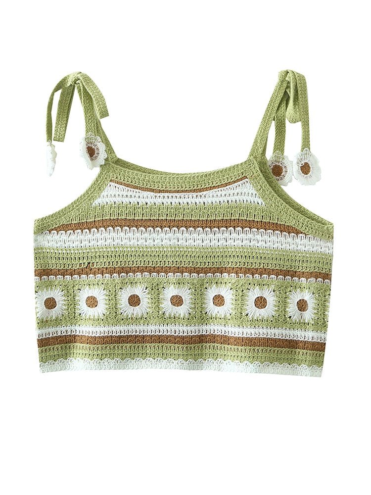 Bohemian Beach Crop Top | Knitted Cotton | Various Colours | Free Size