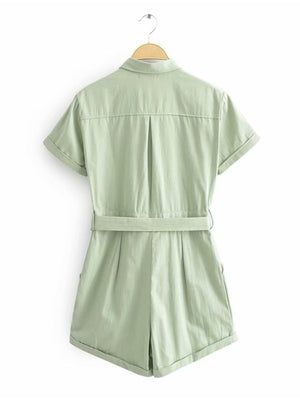 Women's Cute Boho Romper | Button Up | S-L