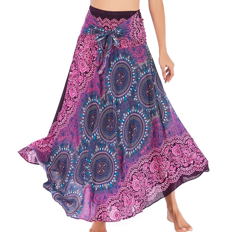 Women's Pink Versatile Bohemian Skirt Dress | Dual Purpose | Free Size