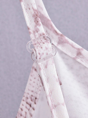 Women's White Patched Bohemian Sexy Deep V-Neck Dress | S-XL