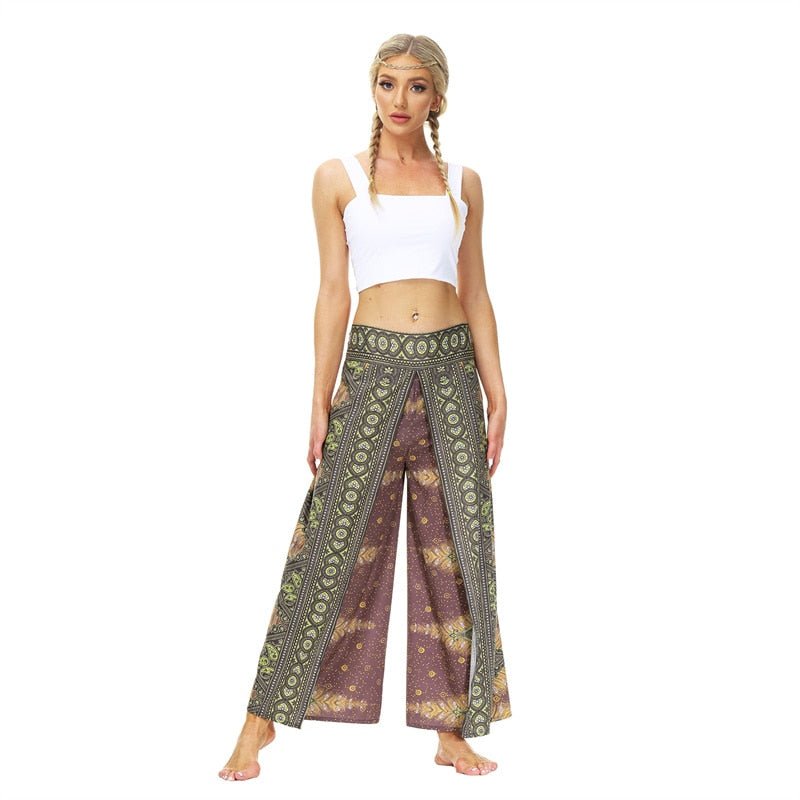 Women's Casual Slit Wide Leg Hippie Boho Pants | Forrest Child Design | S-L
