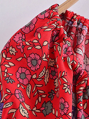 Women's Cute Boho Two Piece Outfit | Top + Bohemian Skirt | S-L | Various Colours