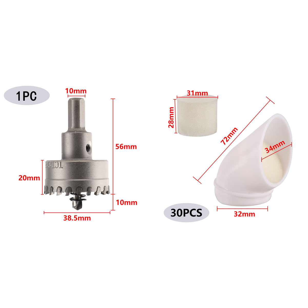 Hydroponic Vertical Garden PVC Insert Pots | 30PCS + Drill Bit