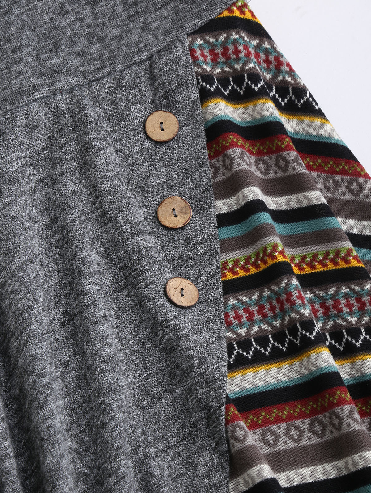 Colourful Tribal Robe Dress | High Wasit + Long Sleeve + Hoodie | S-XXL