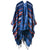Ethnic Blanket Poncho With Tassels | Tibet Blue | Free Size