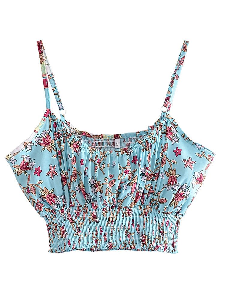 Women' 60's Child Two Piece Suit | Strapless Top + Bohemian Loose Pants | S-L