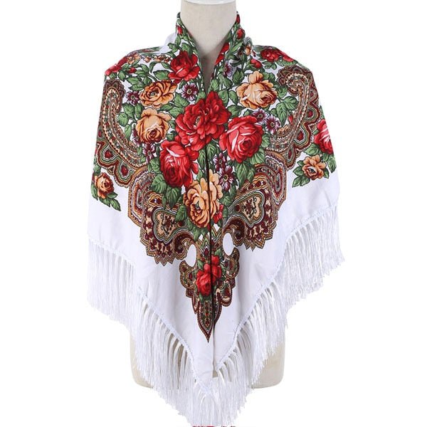 Women's Winter Hippie Flower Printered Poncho Cape | Various Colours | Free Size