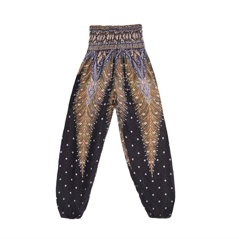 Women's Hippie Yoga Pants | Magic Genie Design | Free Size