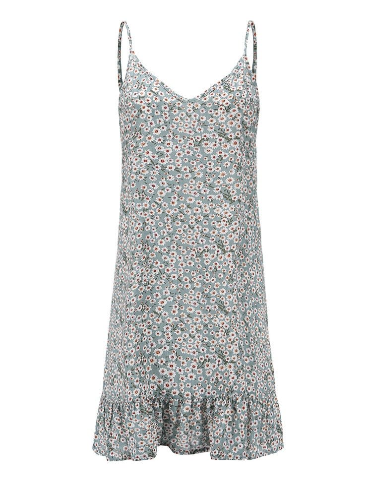 Women's Hippie Floral Sunflower Spaghetti Strapped Beach Dress | S-XXL | 3 Colours