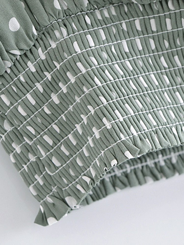 Women's Light Green Boho Two Piece Outfit | Sleeveless Top + Bohemian Pants| S-L