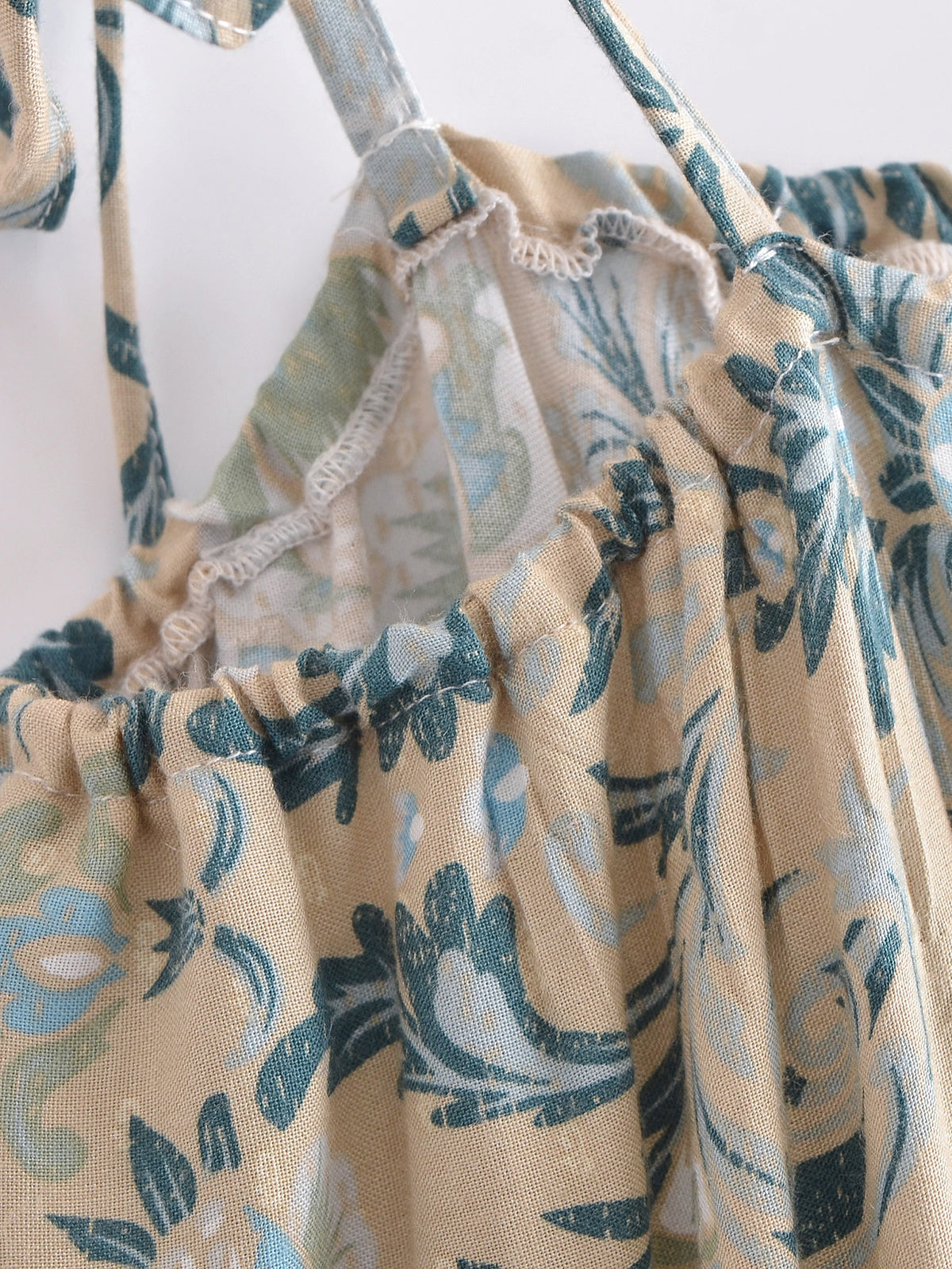 Women's Full Length Red Floral Printed Boho Jumpsuit | Strapless + V-neck | S-L