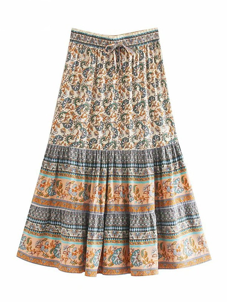 Vintage Women's Designer Boho Skirt | S-L | Two Colours