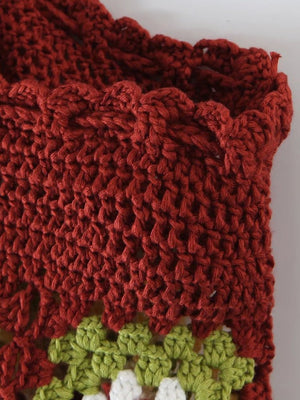 Long Hippie Knitted Beach Pants | Free Size