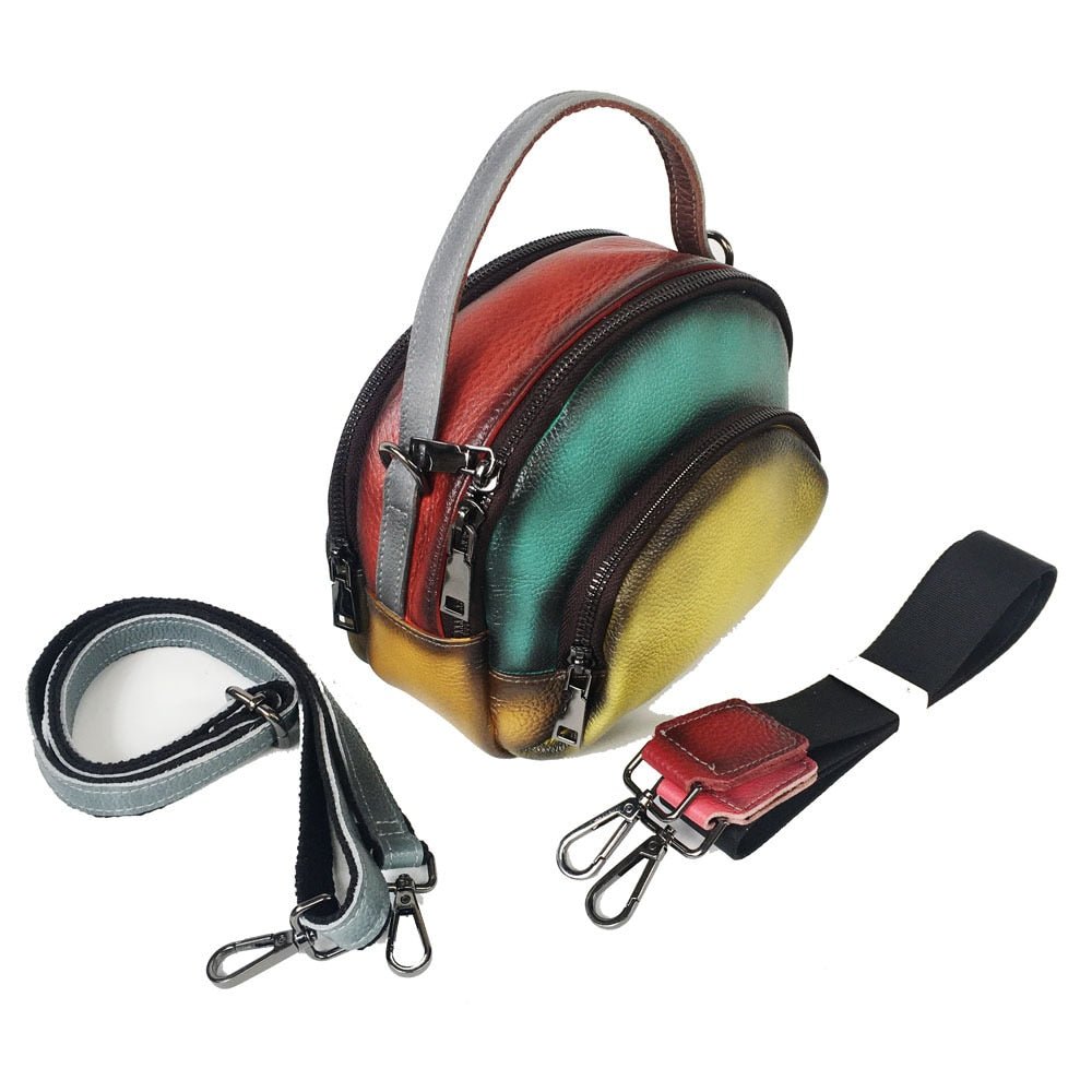 Cool Retro Styled Hippie Bag - Real Cow Leather