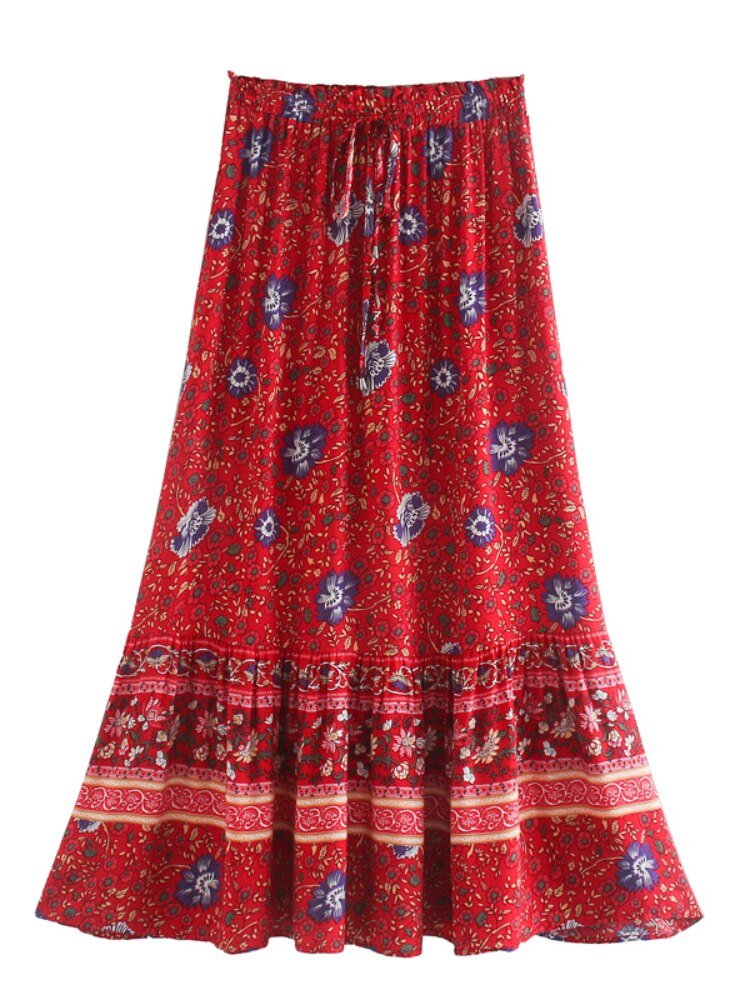 Women's Hippie Bohemian Skirt | Summer Styled | M-L
