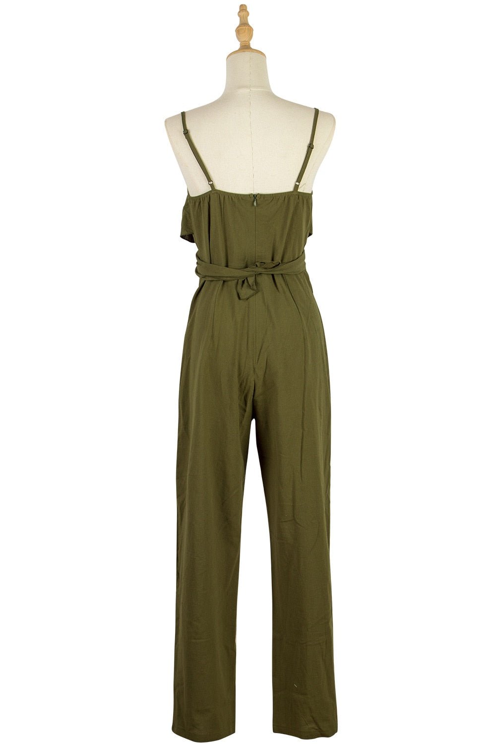 Women's Fashionable Green Boho One Piece Romper | Loose VNeck | S-XL