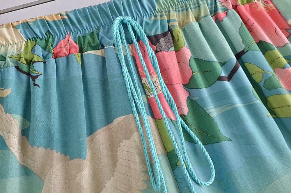 Crane Styled Bohemian Happy Shorts | Elastic Waist | S-L