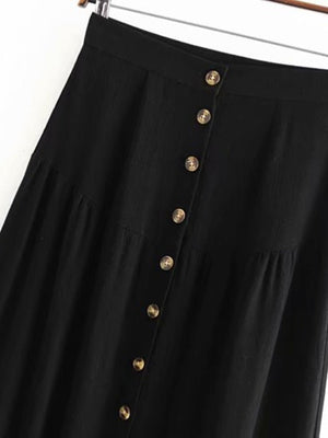 Classy Styled Hippie Skirt | Cotton | Red / Black | S-XL