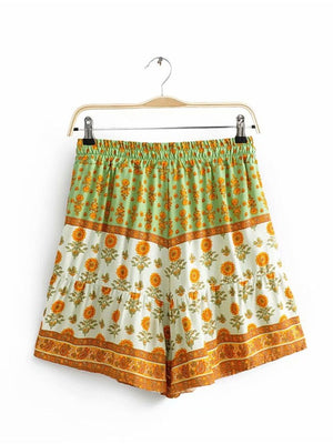 Women's Floral Bohemain Summer Shorts | Hippie Styled | S-L