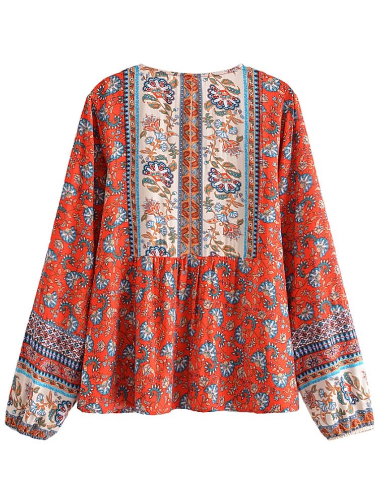 Women's Hippie & Bohemian Styled Loose Bouse | S-L | Two Colours