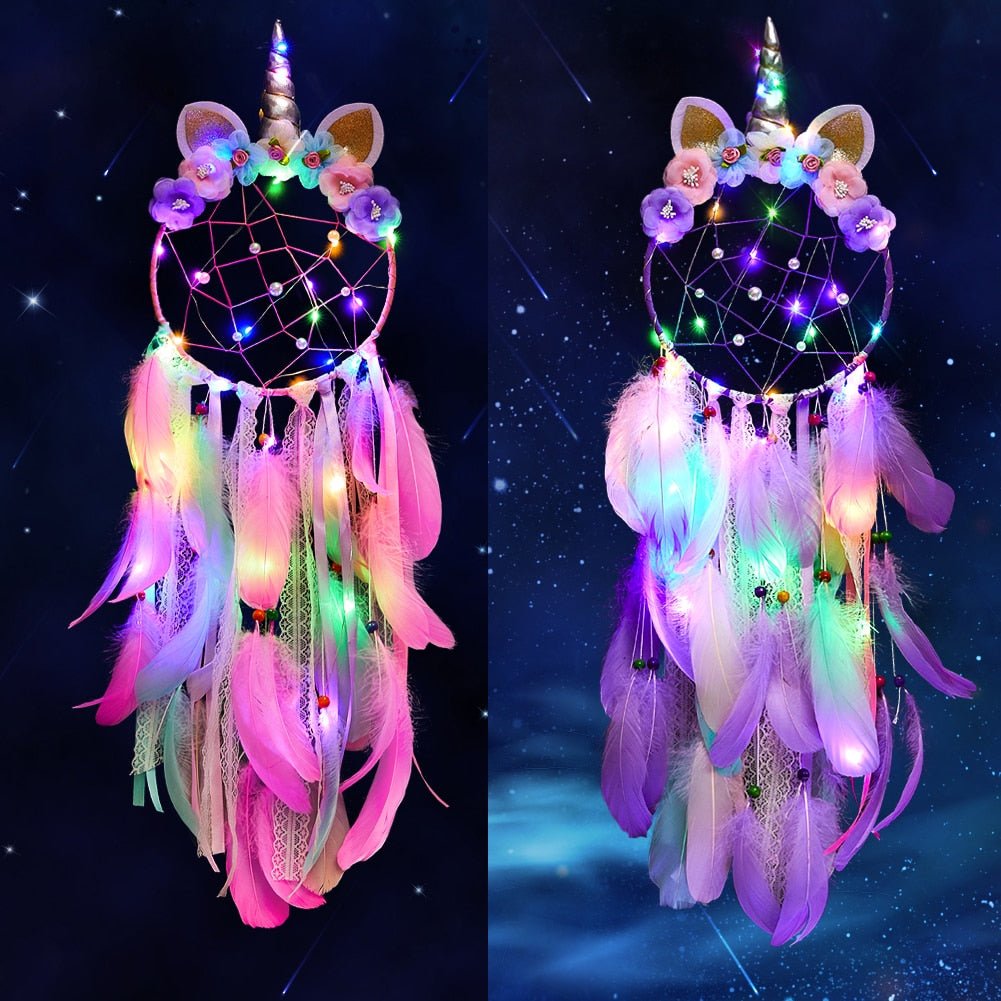 Cute Girls Unicorn Dream Catchers | Various Styles | Fairy Light Options Available
