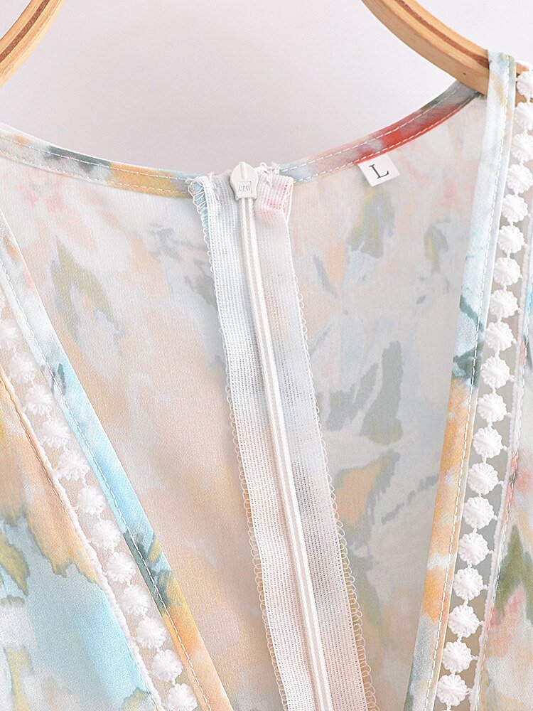 Women's Elegant Bohemian Deep V-Neck Dress | Floral Print | S-XL