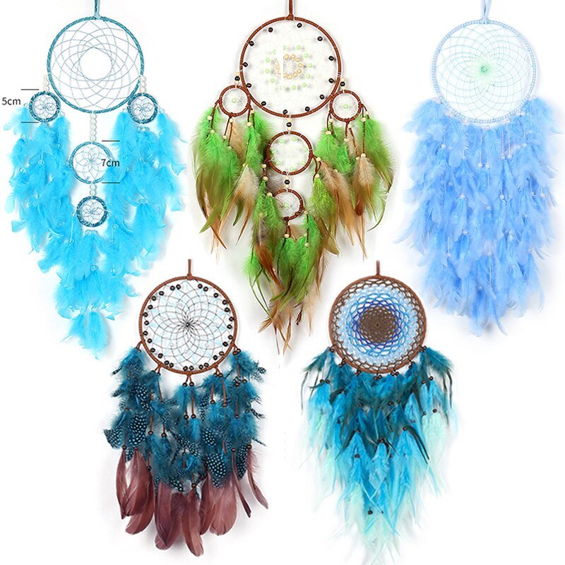 Tradtional Indian Dream Catchers | Various Colours | 65cm Length