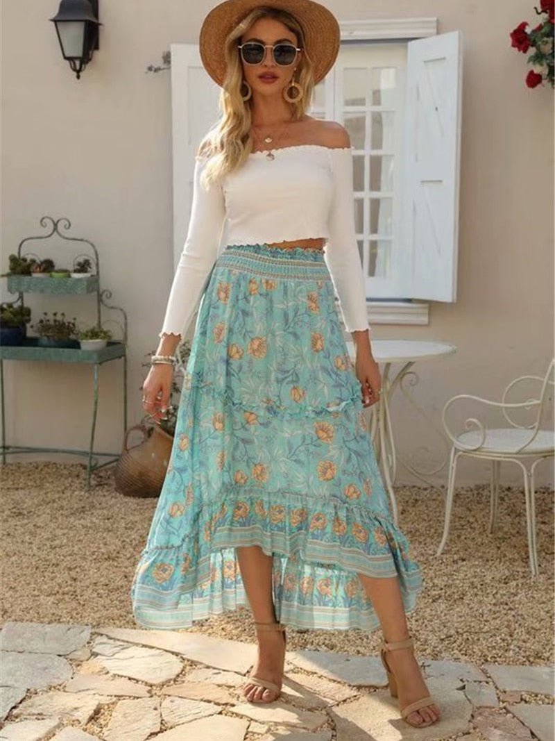 Light Coloured Floral Beach Skirt | M-XL | 3 Styles