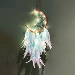 Boho Moon Dream Catchers | Various Colours | Fairy Light Options Available