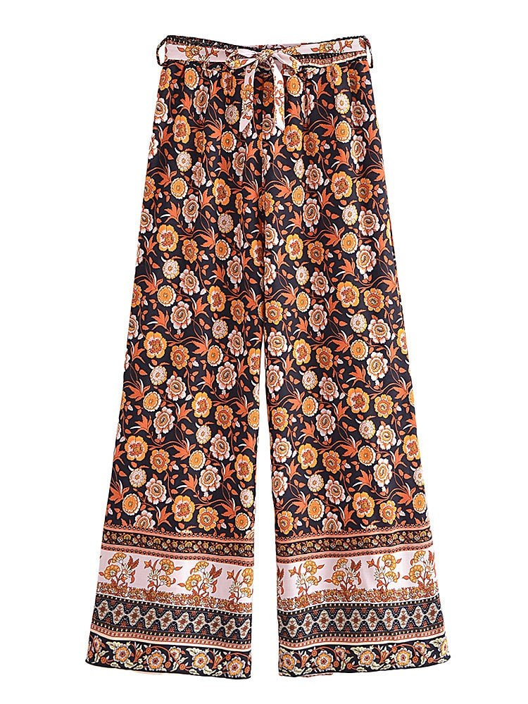 Women's Bohemian Hippie Styled Loose Long Pants | 2 Colours Available | S-L