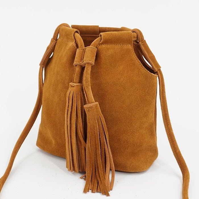 Women's Stylish Leather Small Bucket Shoulder Sling Bag