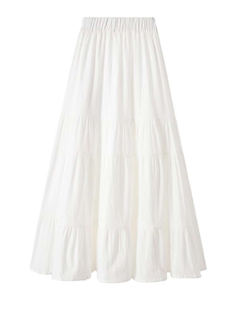 White Hippie Linen Cotton Beach Dress | Bohemian Flow | Free Size