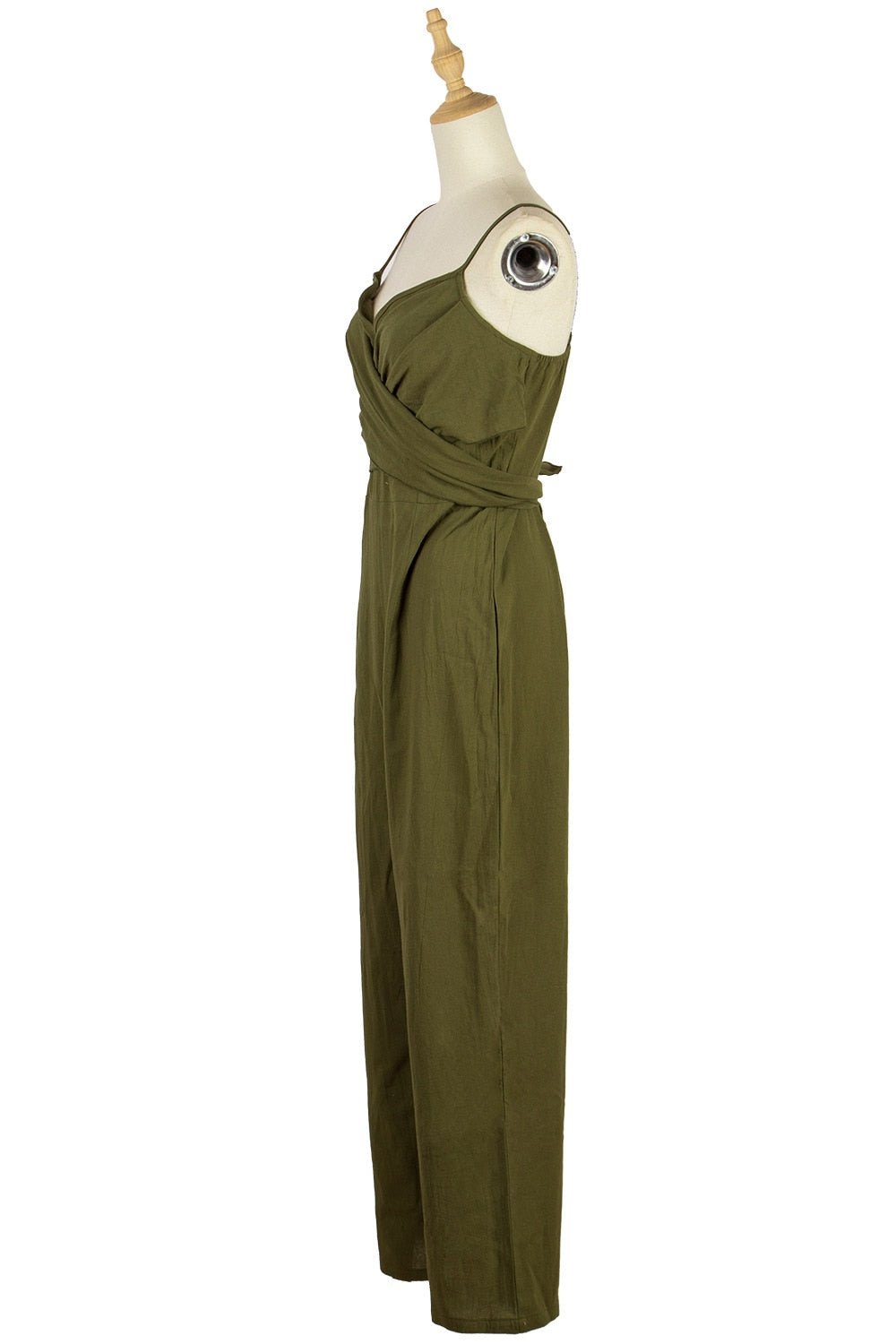 Women's Fashionable Green Boho One Piece Romper | Loose VNeck | S-XL