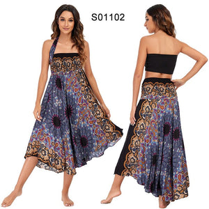 Women's Flower Child Versatile Bohemian Skirt Dress | Dual Purpose | Free Size