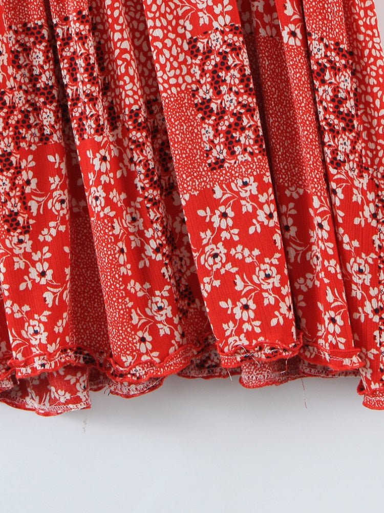 Women's Hippie Boho Summer Dress | S-L | Red, Yellow, Blue