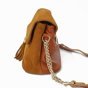 Genuine Leather Fringed Shoulder Bag - Premium Quality