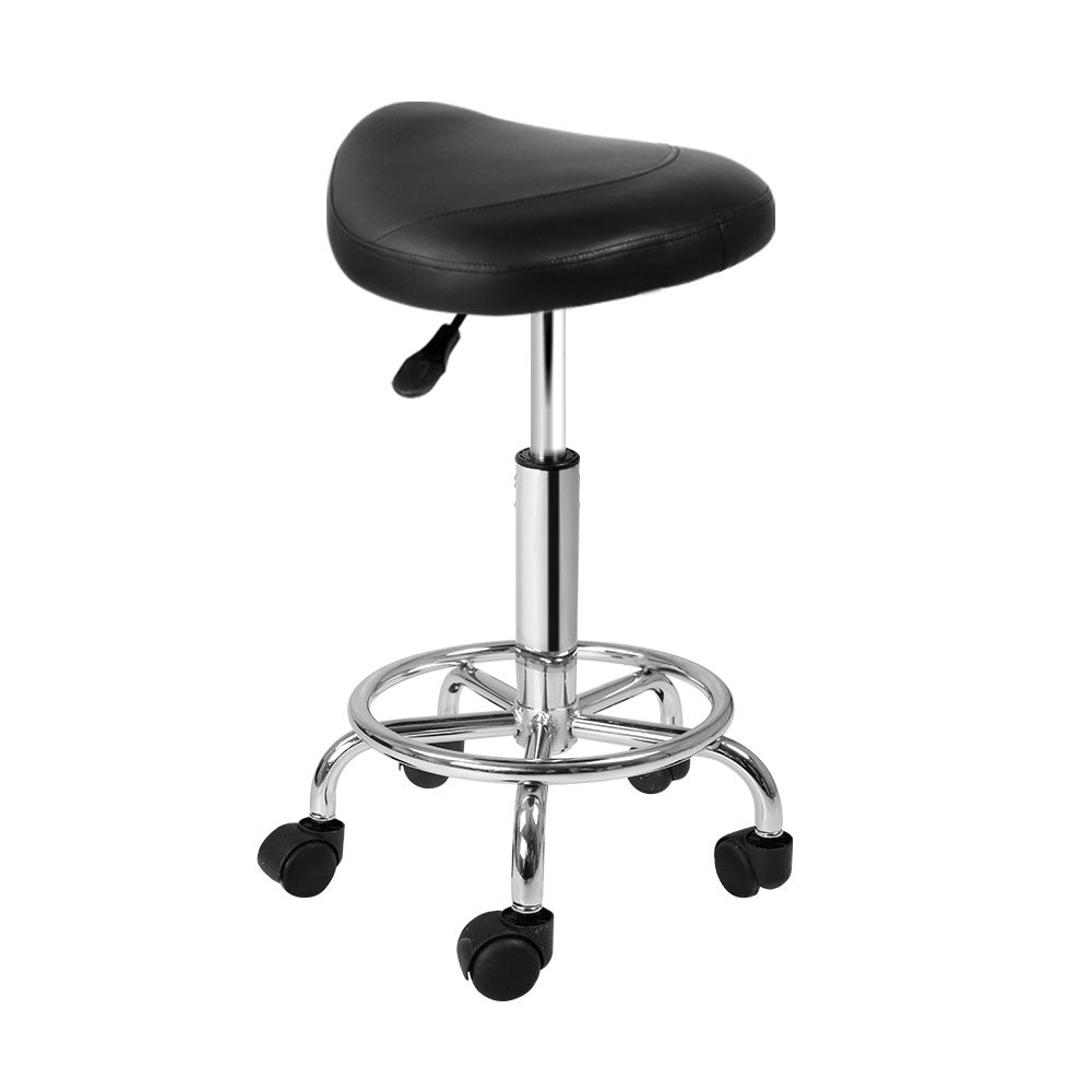 Roller Saddle Salon Stool With Hydraulic Lift