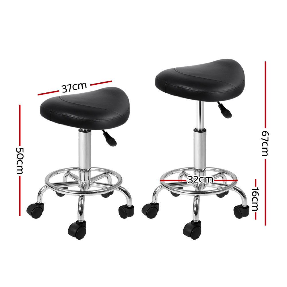 Roller Saddle Salon Stool With Hydraulic Lift