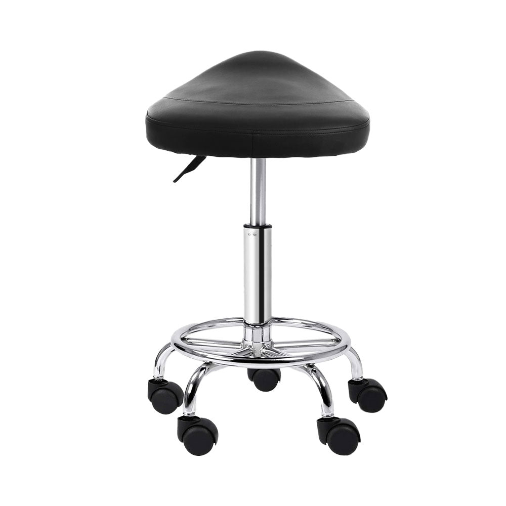 Roller Saddle Salon Stool With Hydraulic Lift