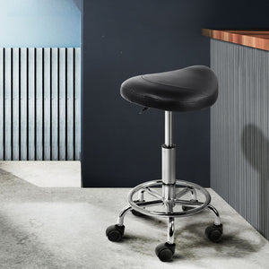 Roller Saddle Salon Stool With Hydraulic Lift